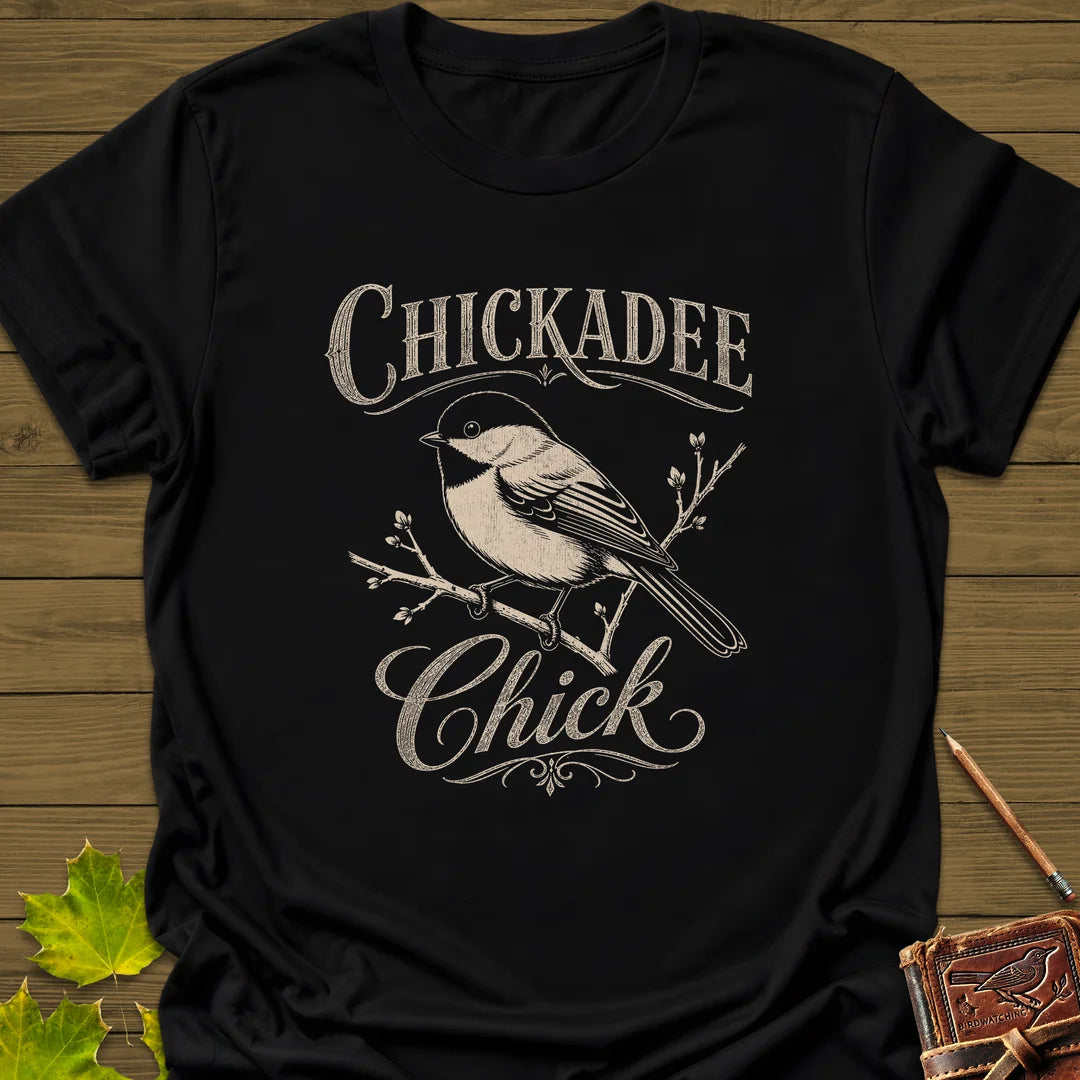 Chickadee Chick T-Shirt in Black