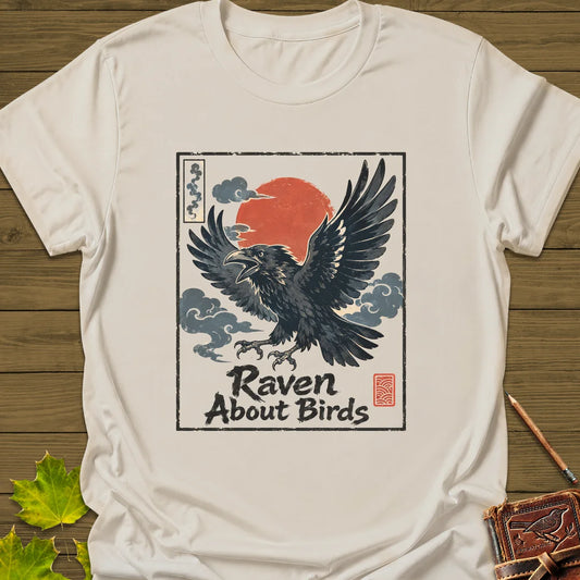 Raven About Birds T-Shirt in Natural