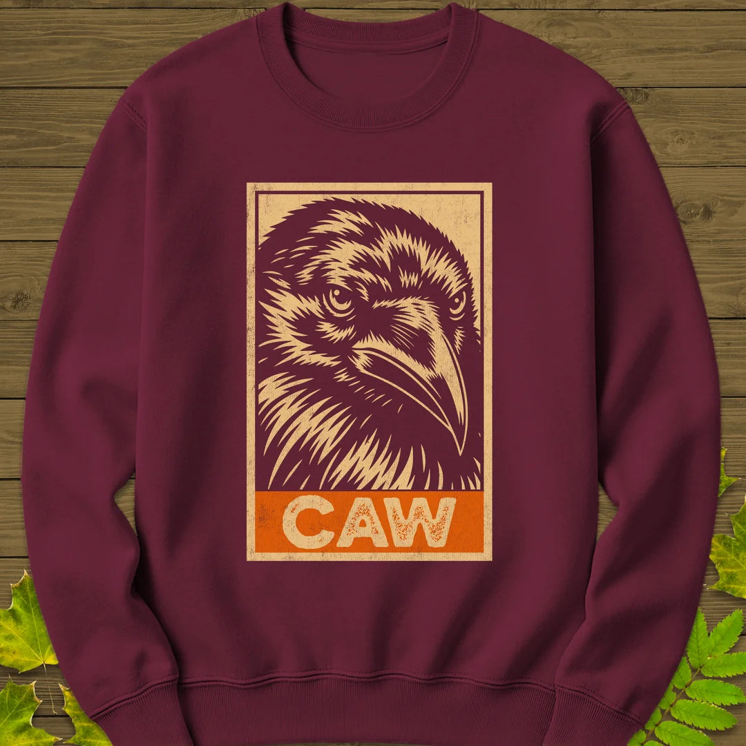 Caw Sweatshirt in Maroon