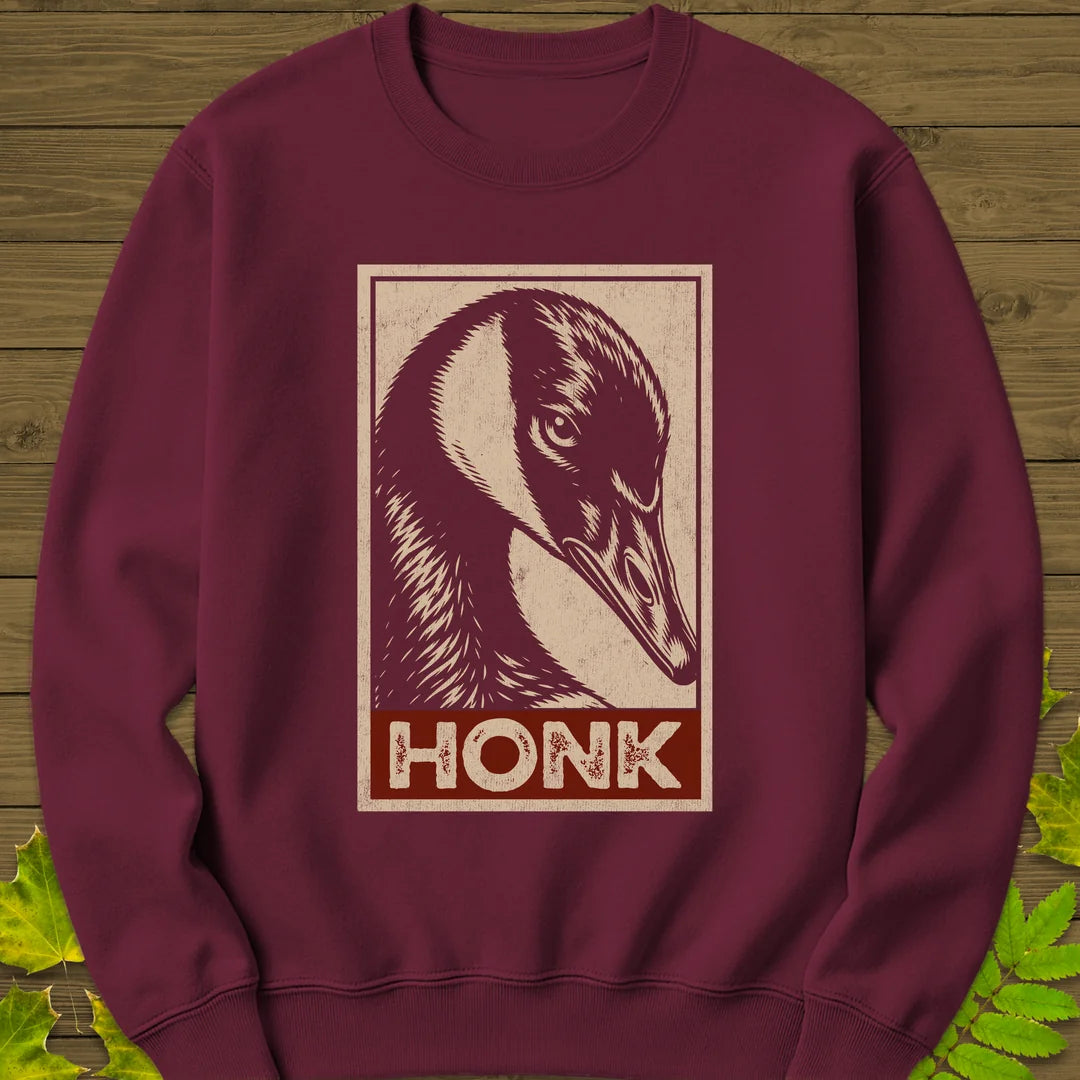 Honk Sweatshirt in Maroon