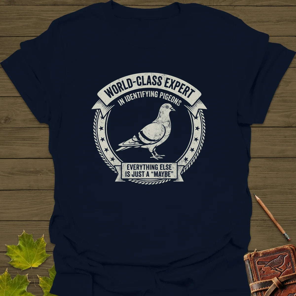 Identifying Pigeons T-Shirt Navy