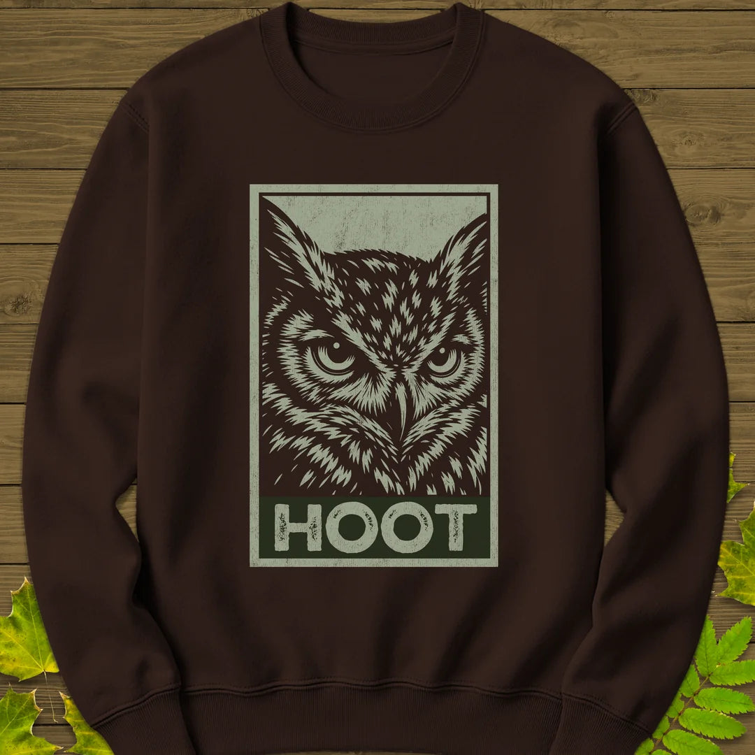 Hoot Sweatshirt in Dark Chocolate