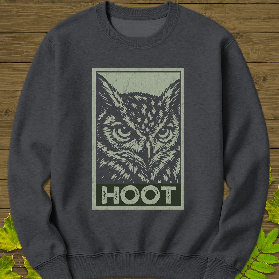 Hoot Sweatshirt in Dark Heather