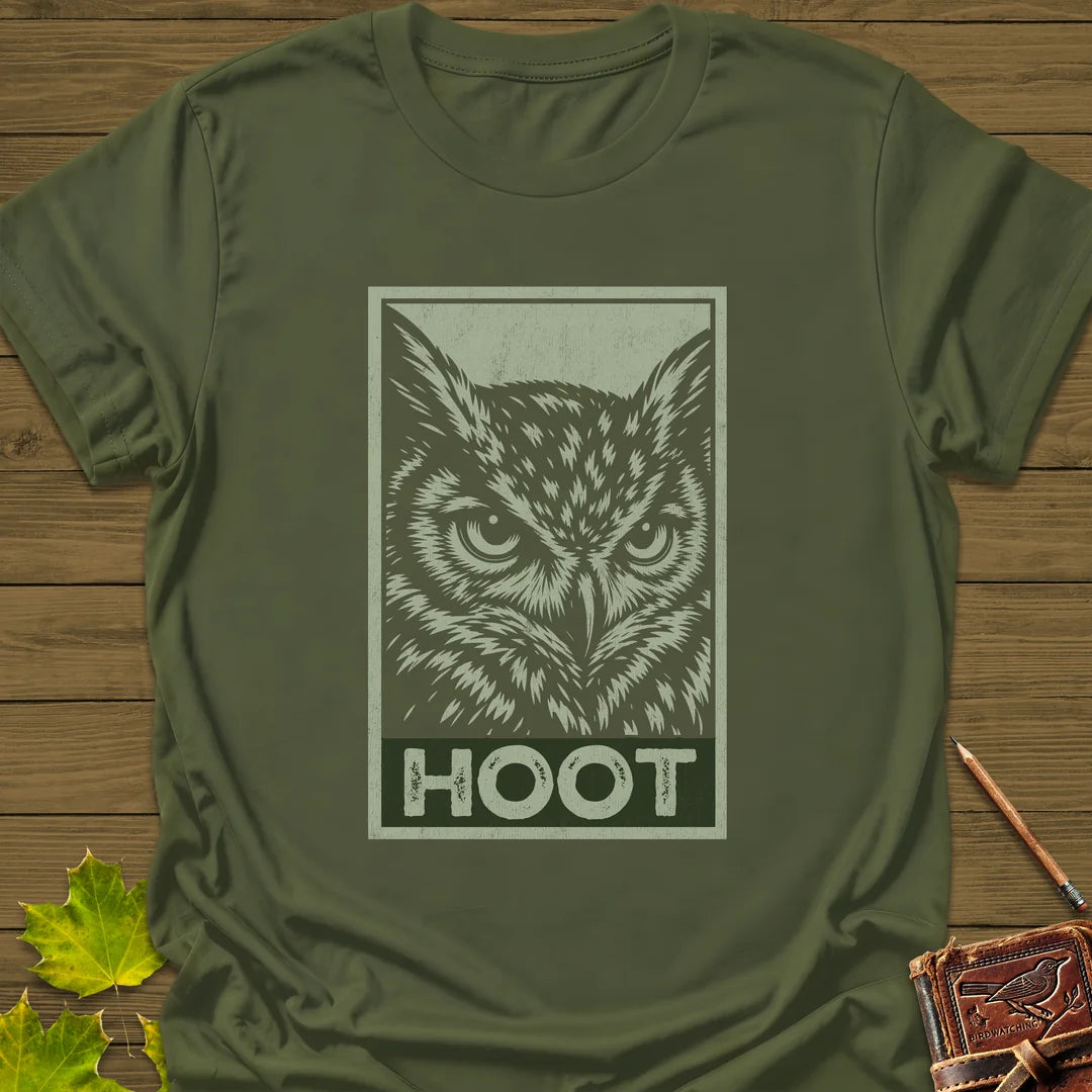 Hoot T-Shirt in Military Green