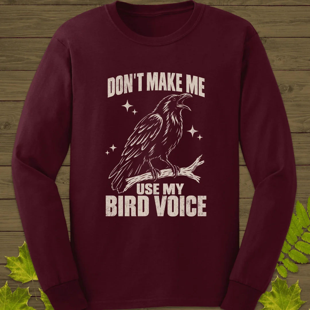 Bird Voice Long Sleeve in Maroon
