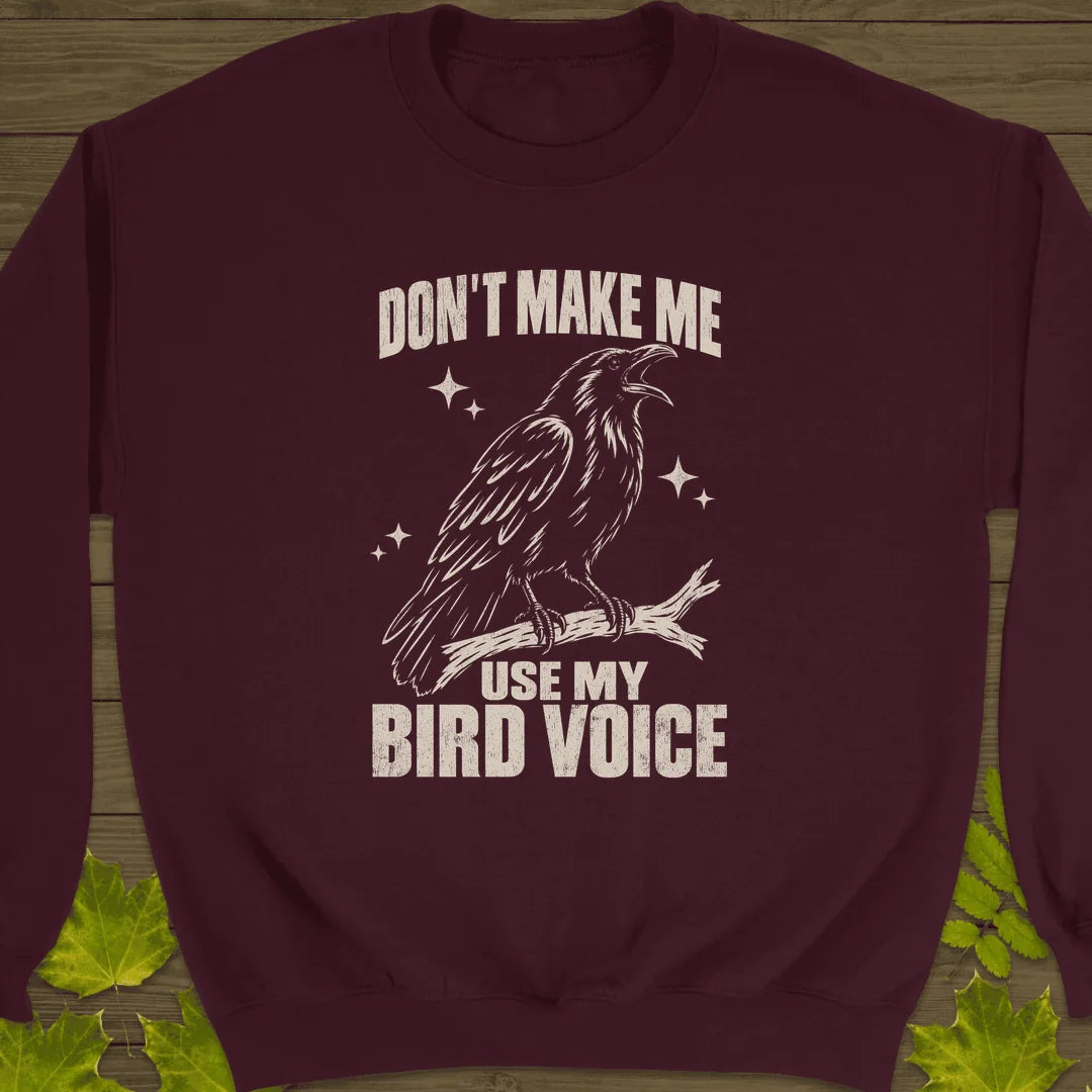 Bird Voice Sweatshirt in Maroon