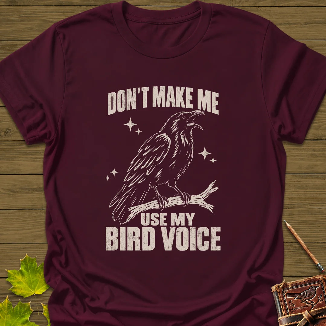 Bird Voice T-Shirt in Maroon