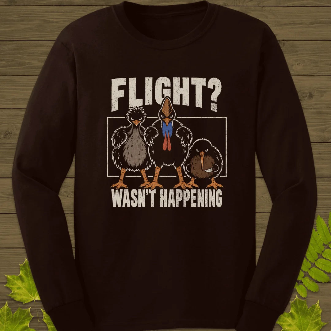 Flight Wasn't Happening Long Sleeve in Dark Chocolate