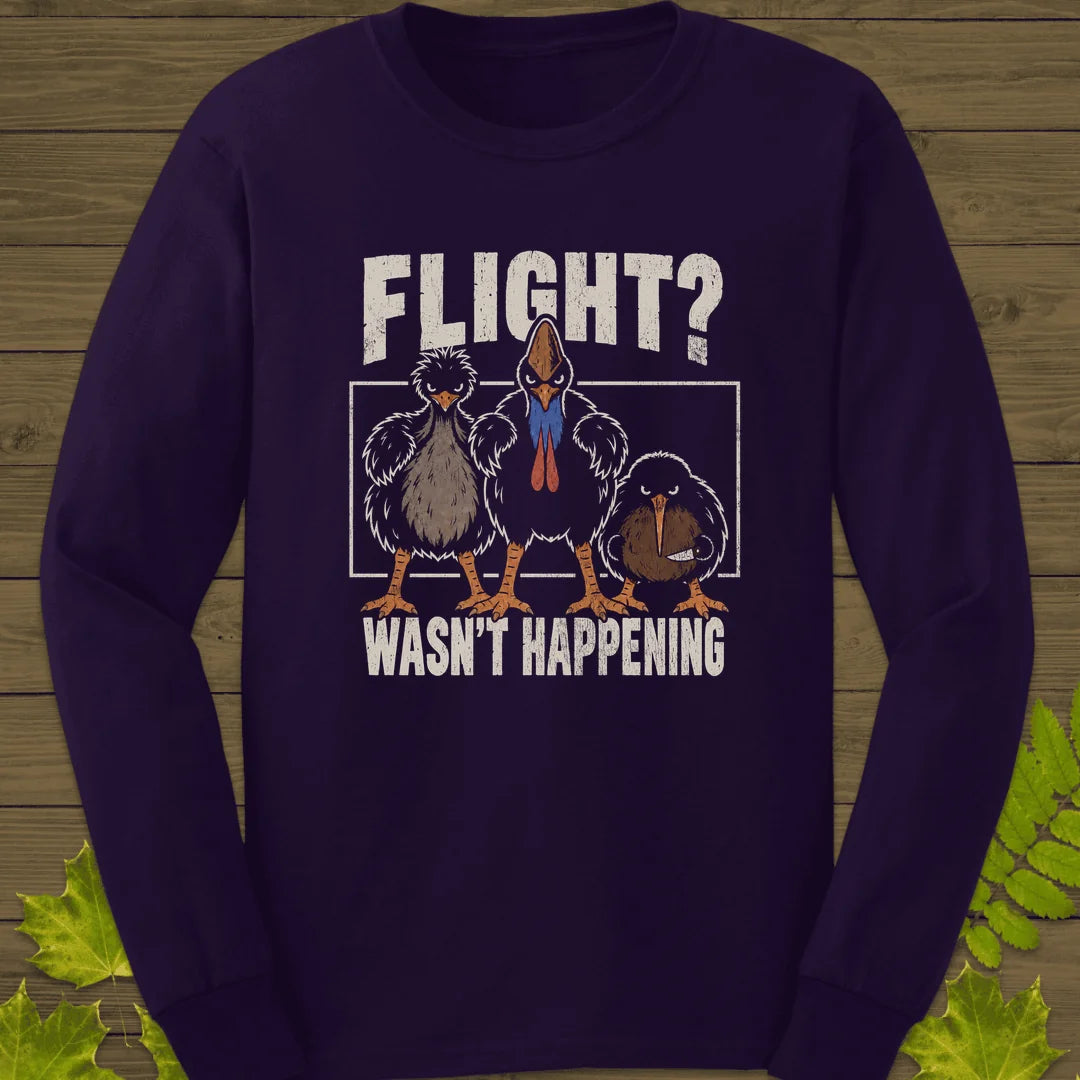 Flight Wasn't Happening Long Sleeve in Purple