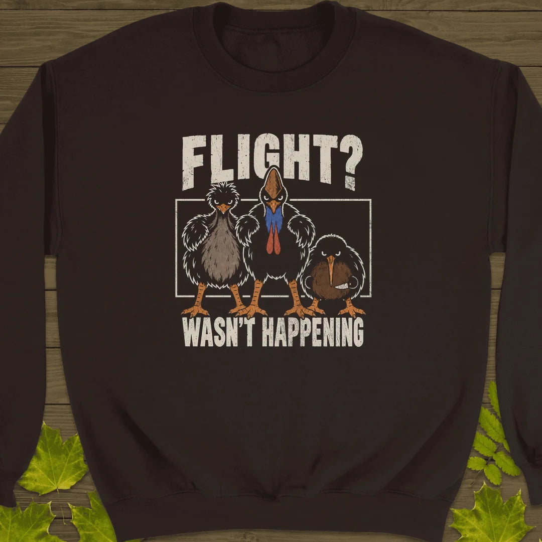 Flight Wasn't Happening Sweatshirt in Dark Chocolate