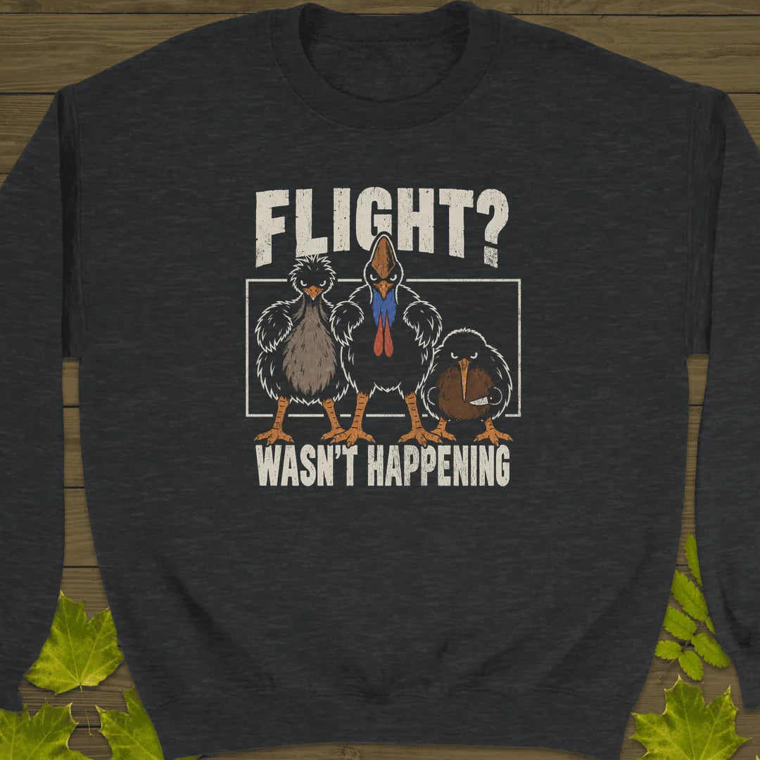 Flight Wasn't Happening Sweatshirt in Dark Heather