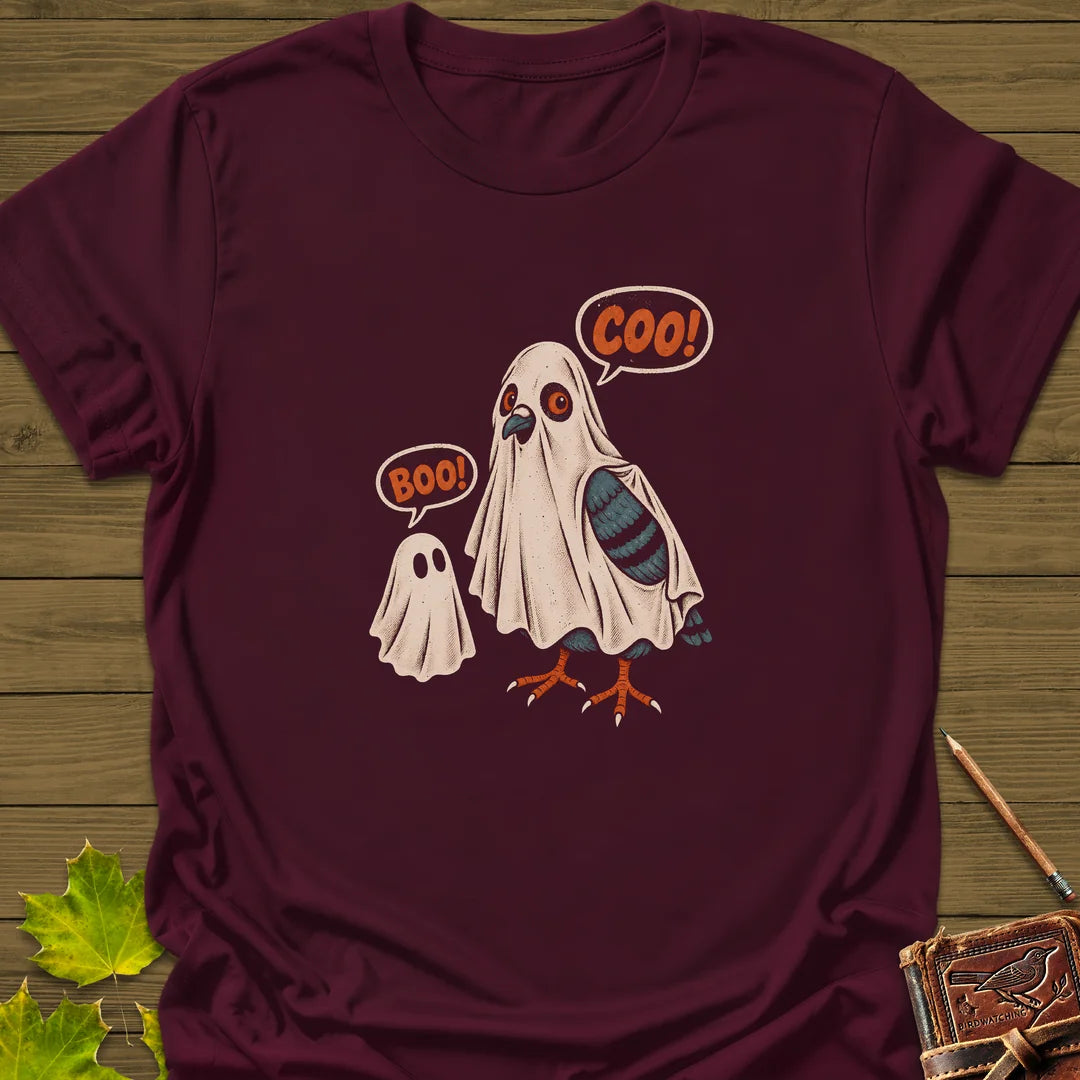 Boo And Coo T-Shirt in Maroon