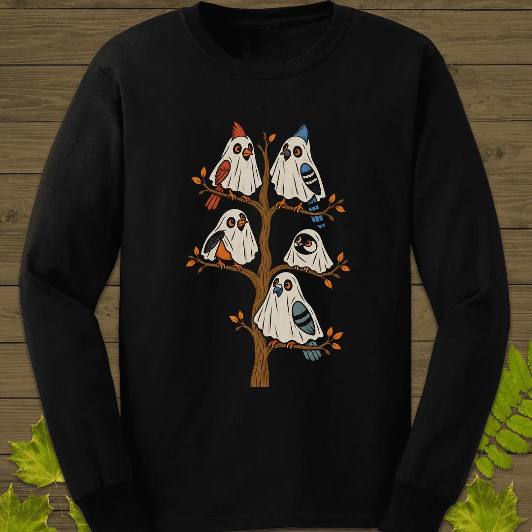 Ghost Bird Family Long Sleeve in Black