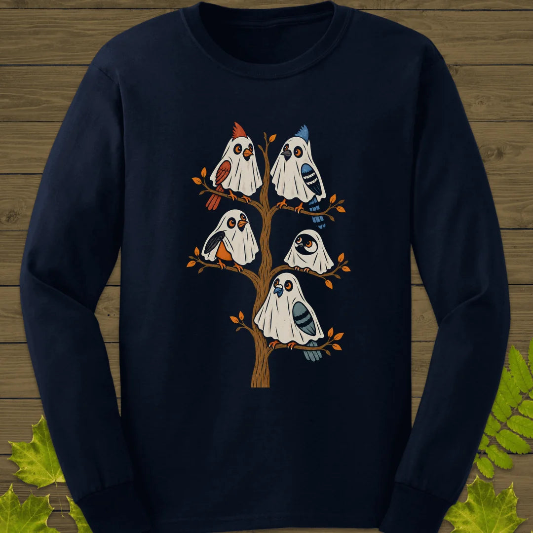Ghost Bird Family Long Sleeve in Navy