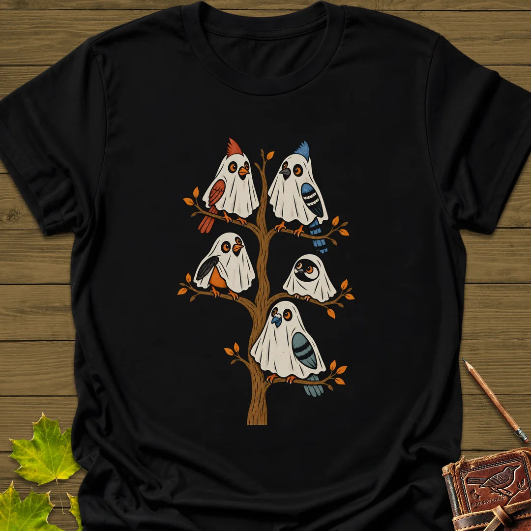 Ghost Bird Family T-Shirt in Black