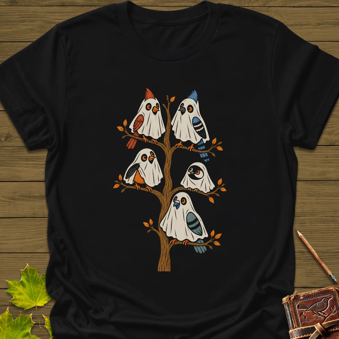 Ghost Bird Family T-Shirt in Black