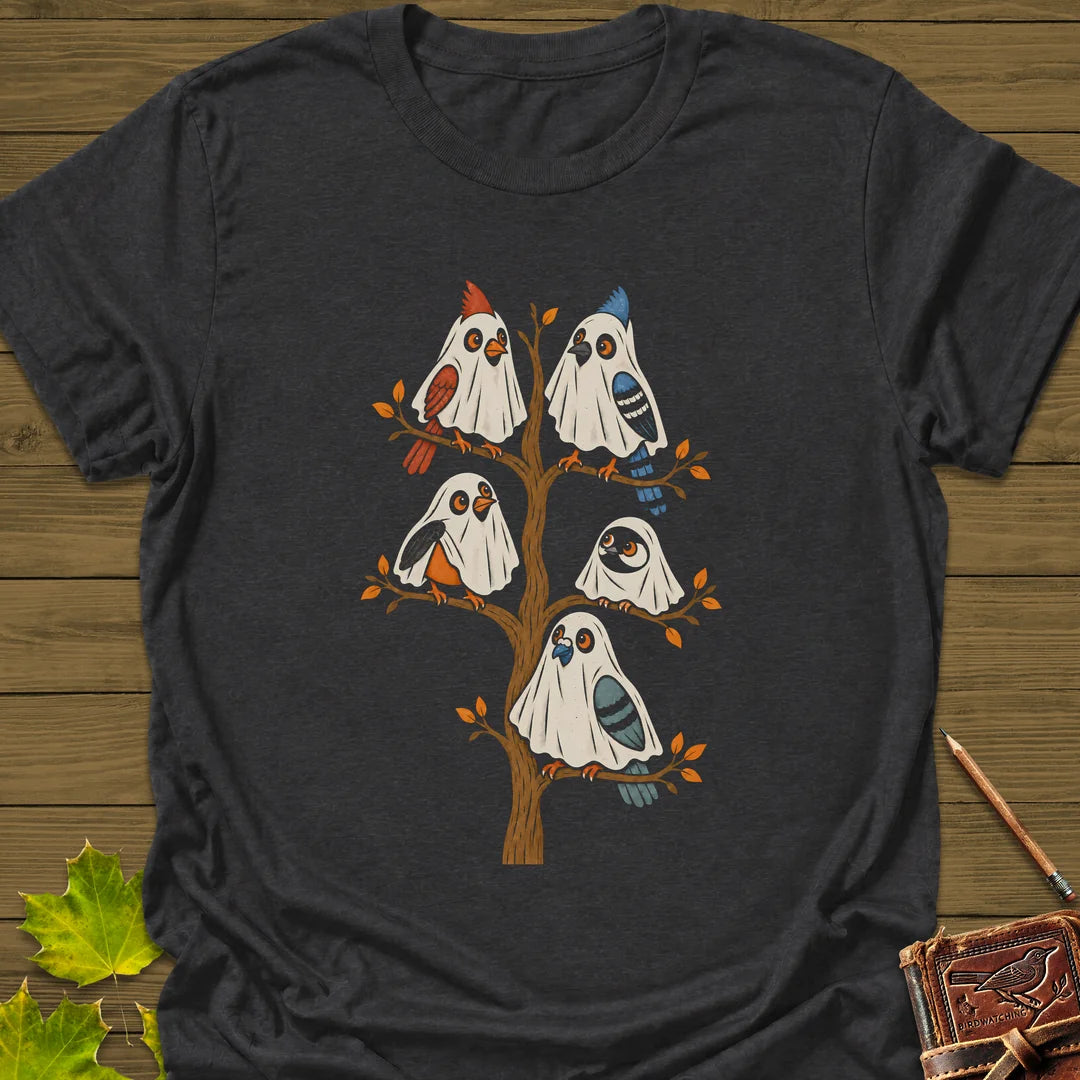 Ghost Bird Family T-Shirt in Dark Heather