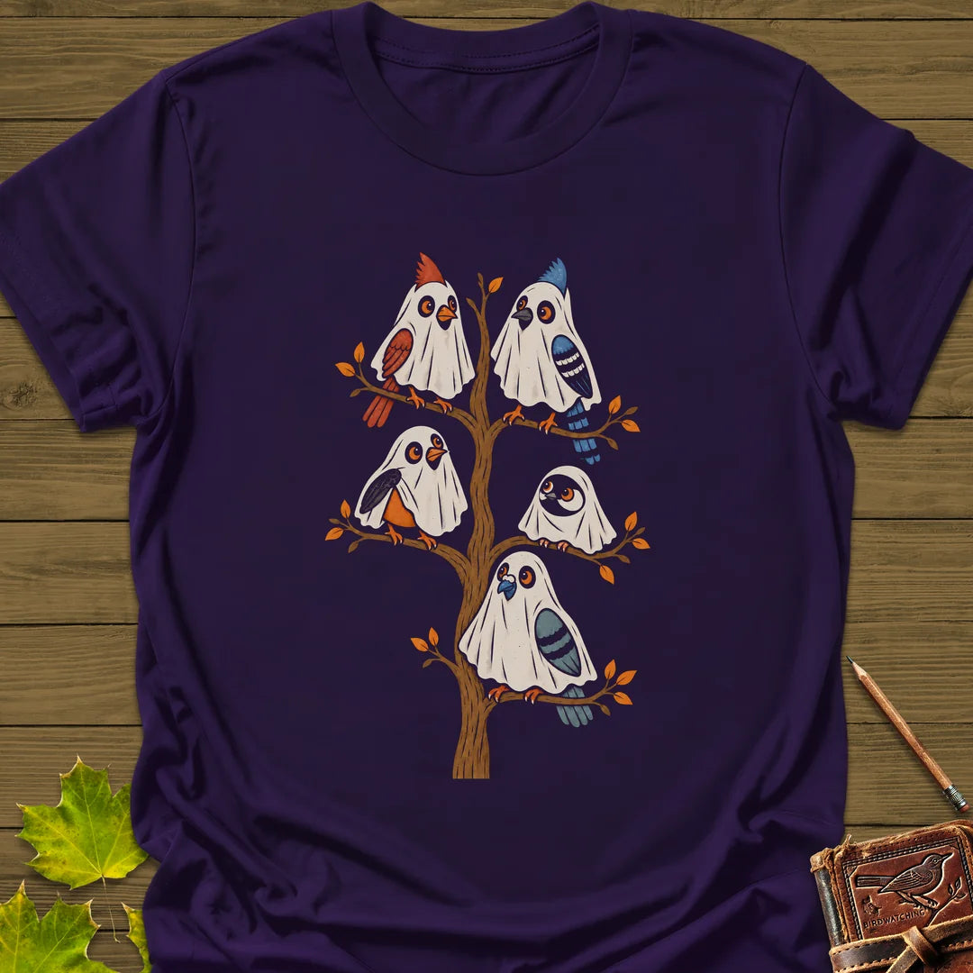 Ghost Bird Family T-Shirt in Purple