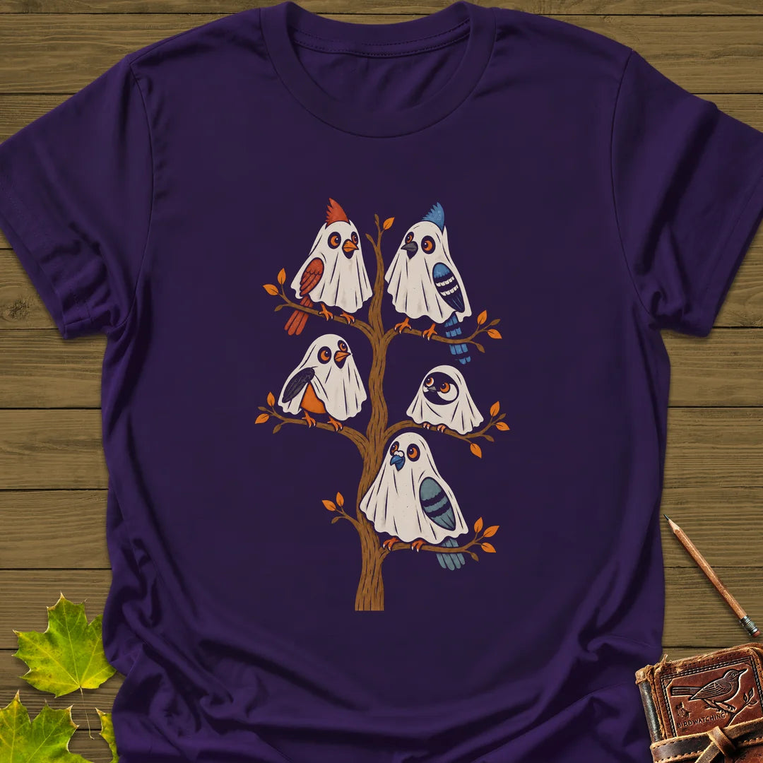 Ghost Bird Family T-Shirt in Purple