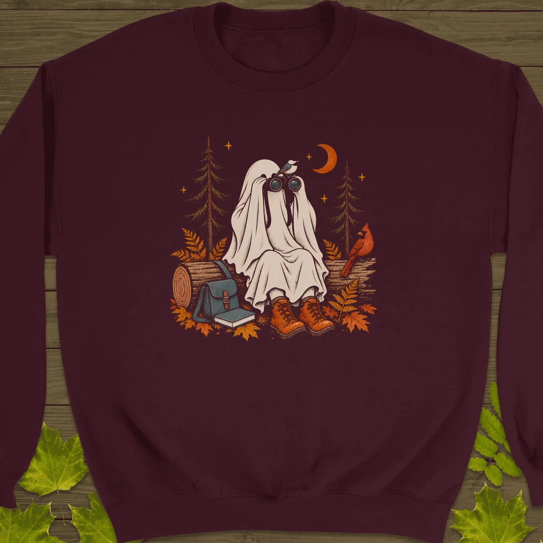 Ghost Birder Watch Sweatshirt in Maroon