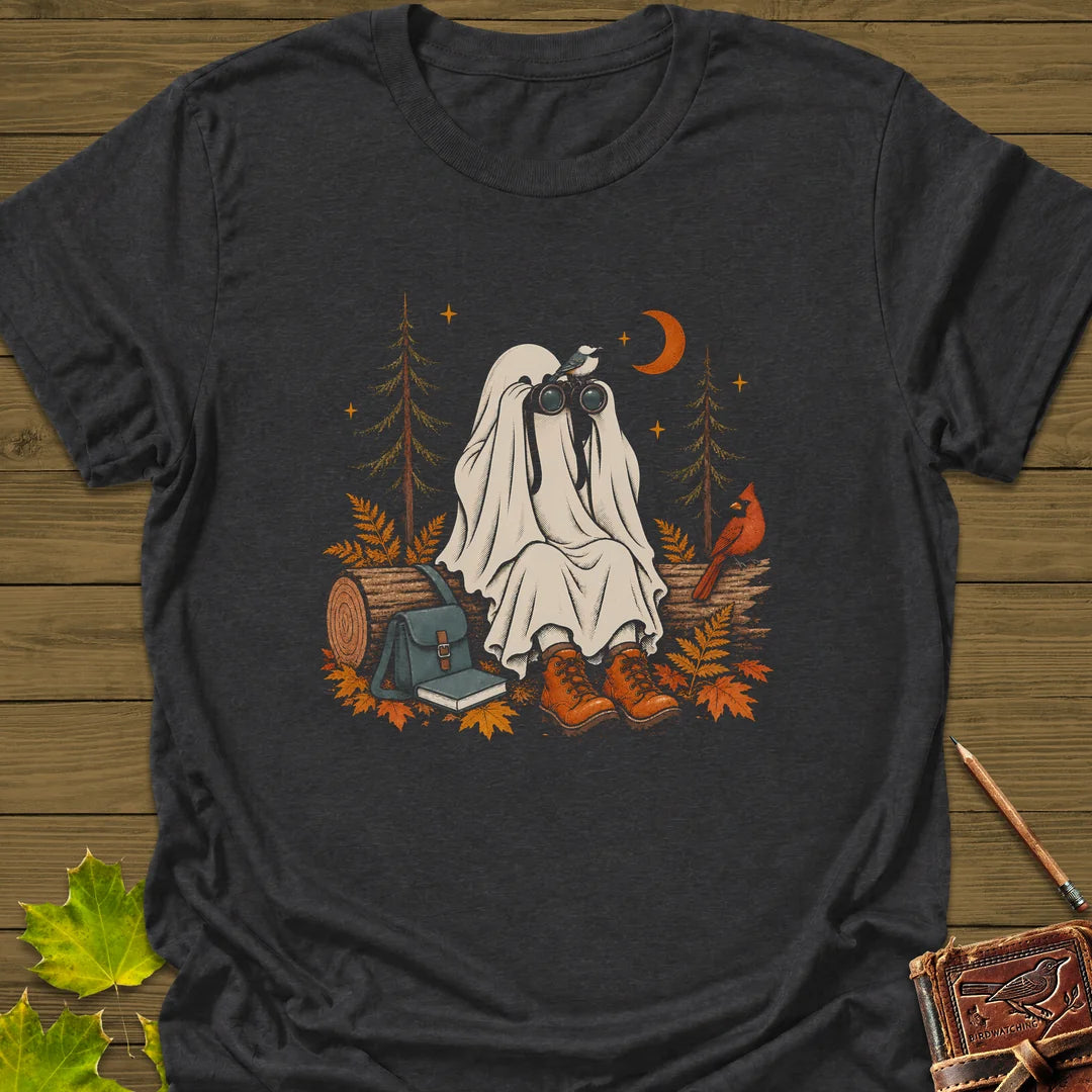 Ghost Birder Watch T-Shirt in Dark Heather