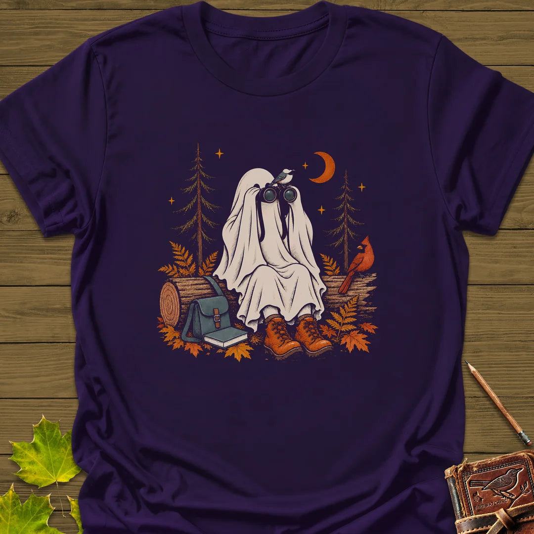 Ghost Birder Watch T-Shirt in Purple