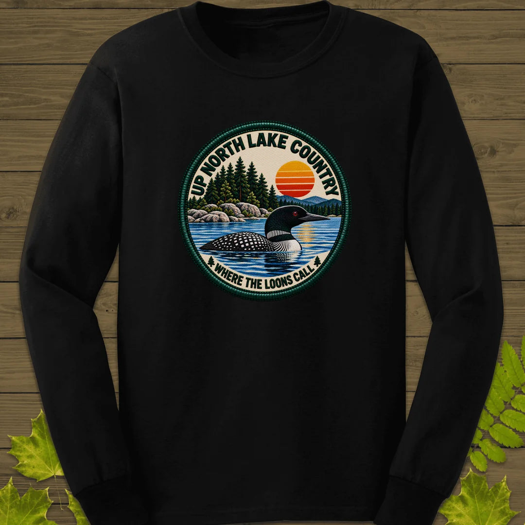 Where The Loons Call Long Sleeve in Black
