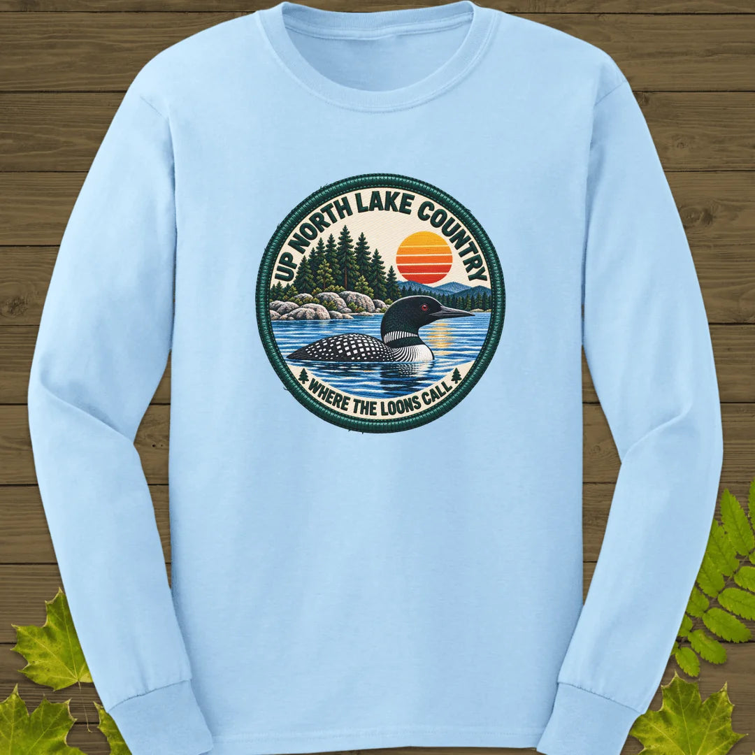 Where The Loons Call Long Sleeve in Light Blue
