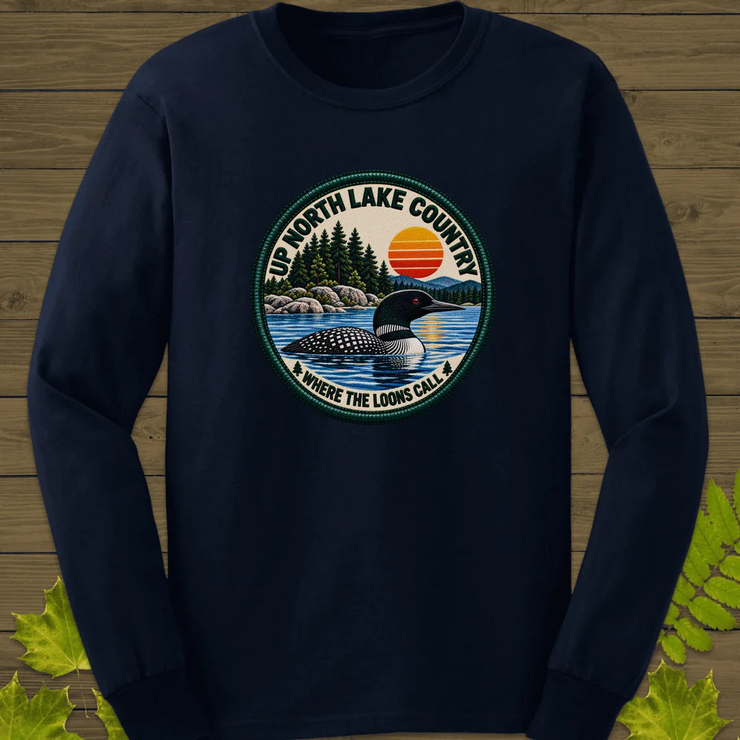 Where The Loons Call Long Sleeve in Navy