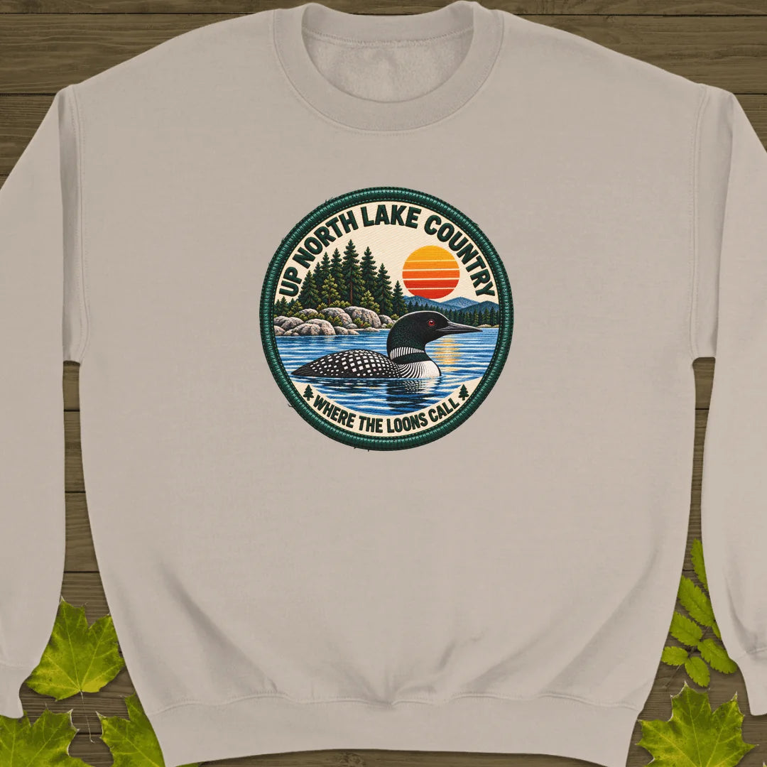 Where The Loons Call Sweatshirt in Sand