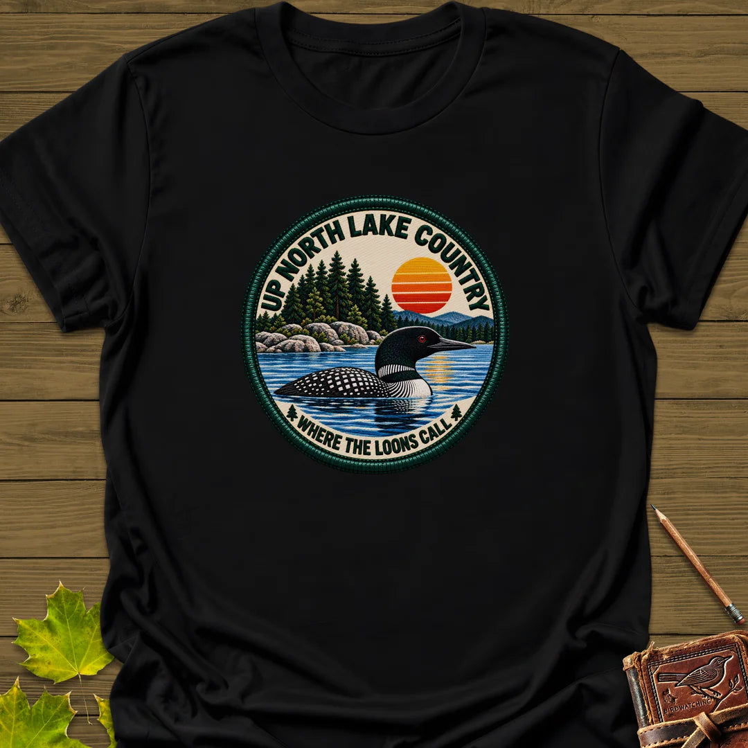 Where The Loons Call T-Shirt in Black