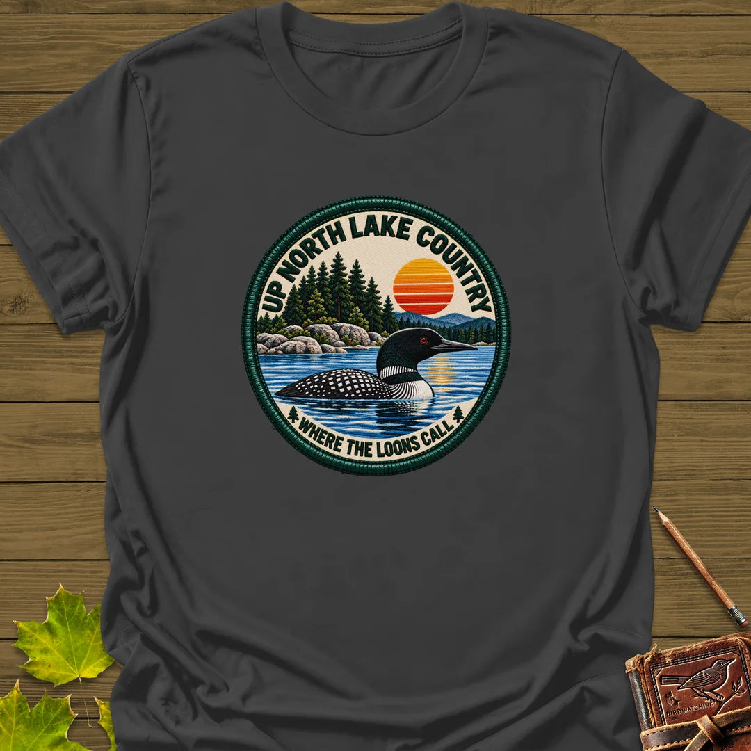 Where The Loons Call T-Shirt in Charcoal