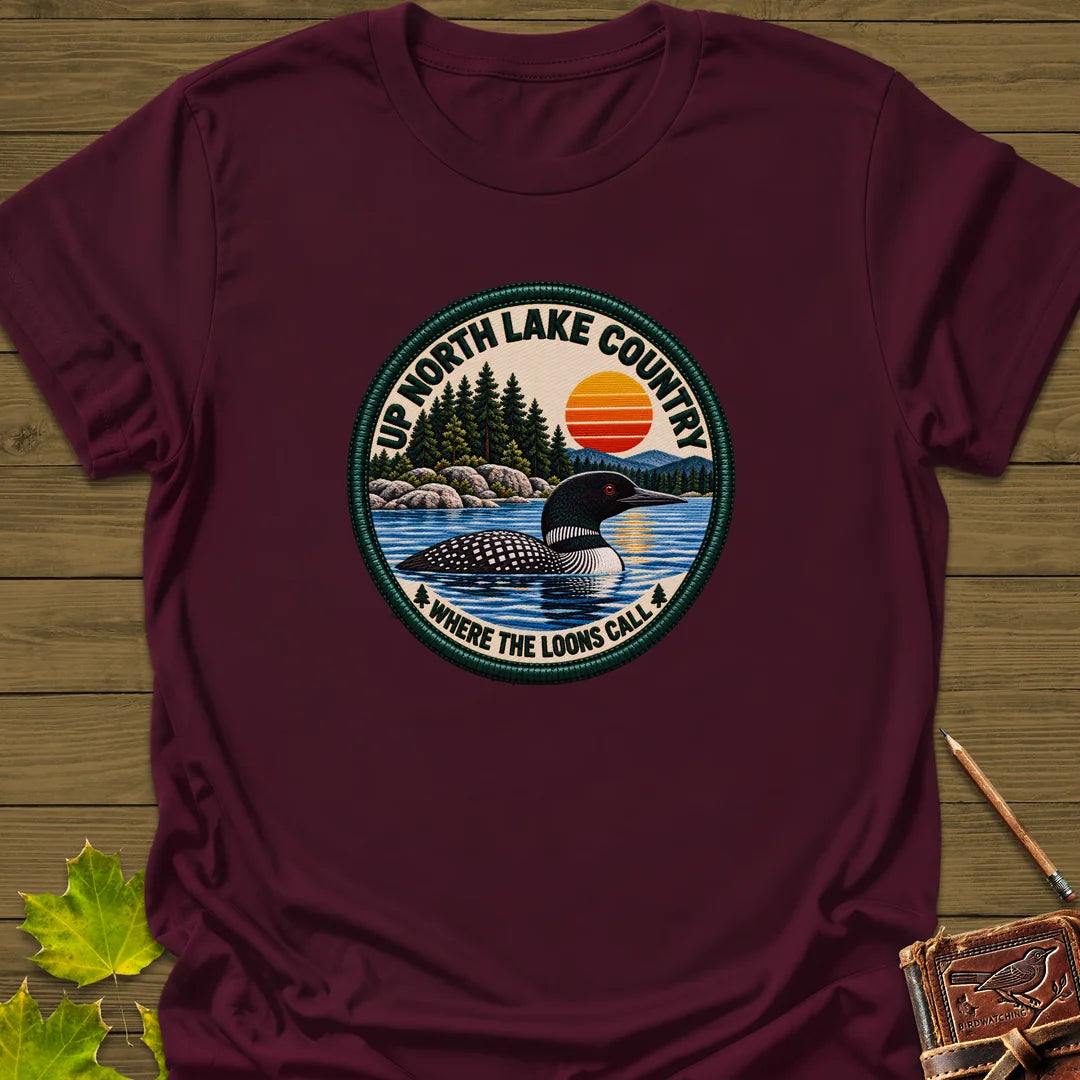 Where The Loons Call T-Shirt in Maroon