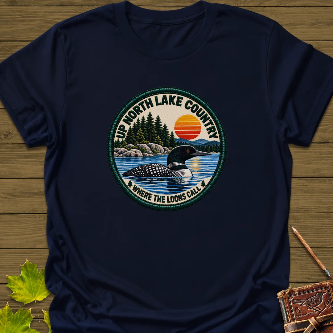 Where The Loons Call T-Shirt in Navy