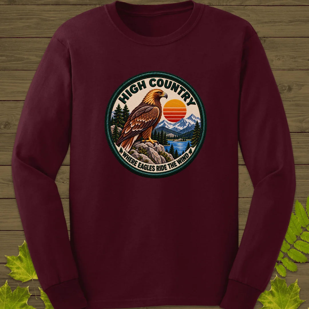 High Country Eagle Long Sleeve in Maroon