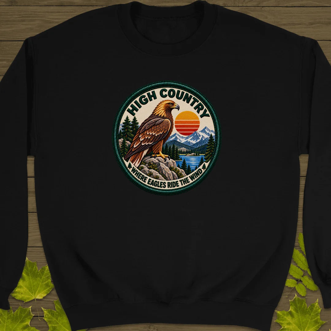 High Country Eagle Sweatshirt in Black