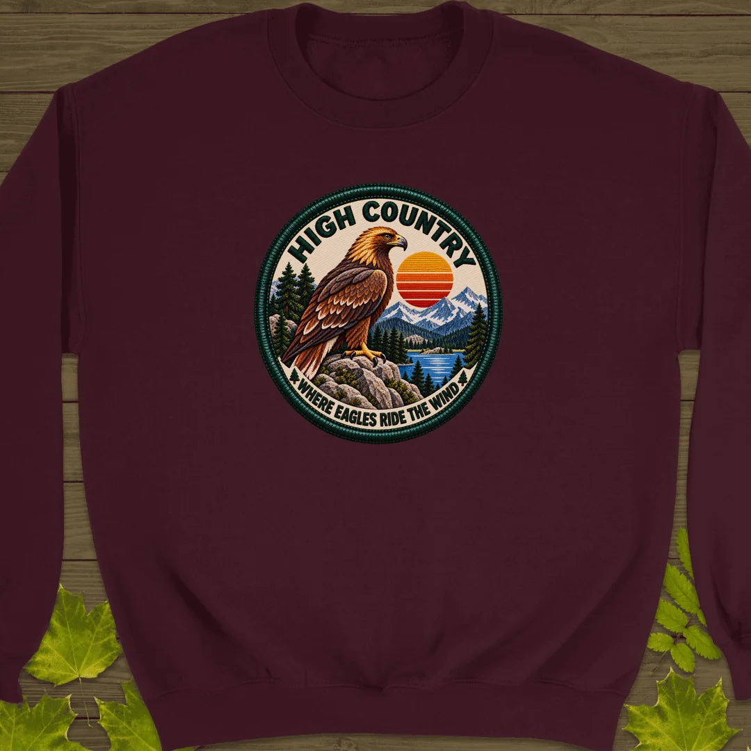High Country Eagle Sweatshirt in Maroon
