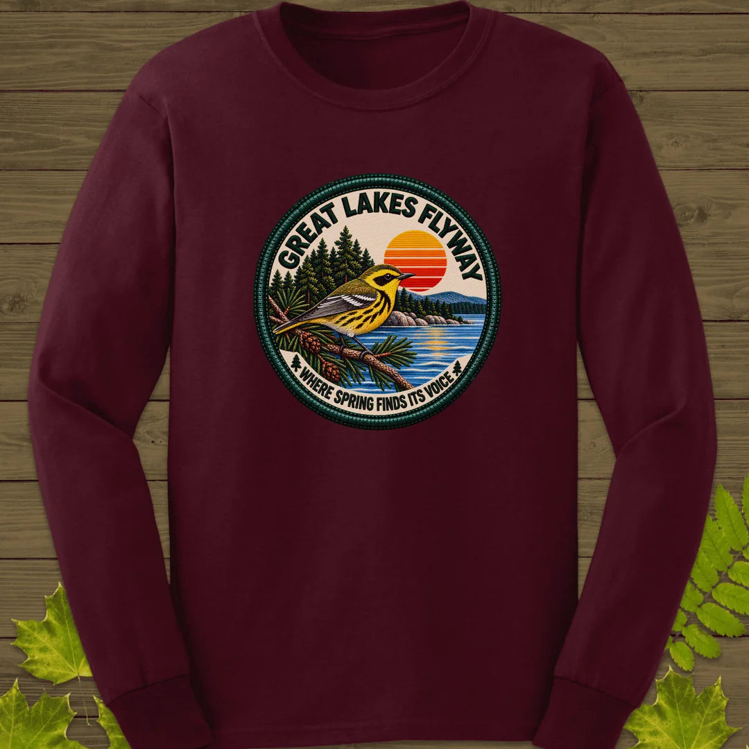 Great Lakes Flyway Long Sleeve in Maroon