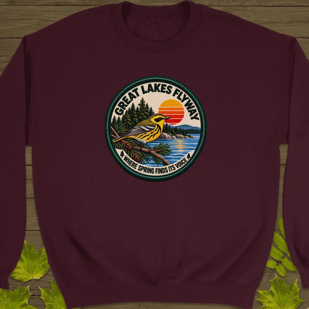 Great Lakes Flyway Sweatshirt in Maroon