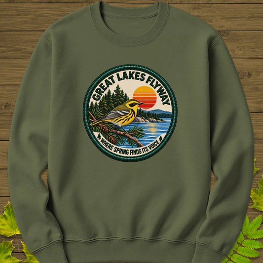 Great Lakes Flyway Sweatshirt in Military Green