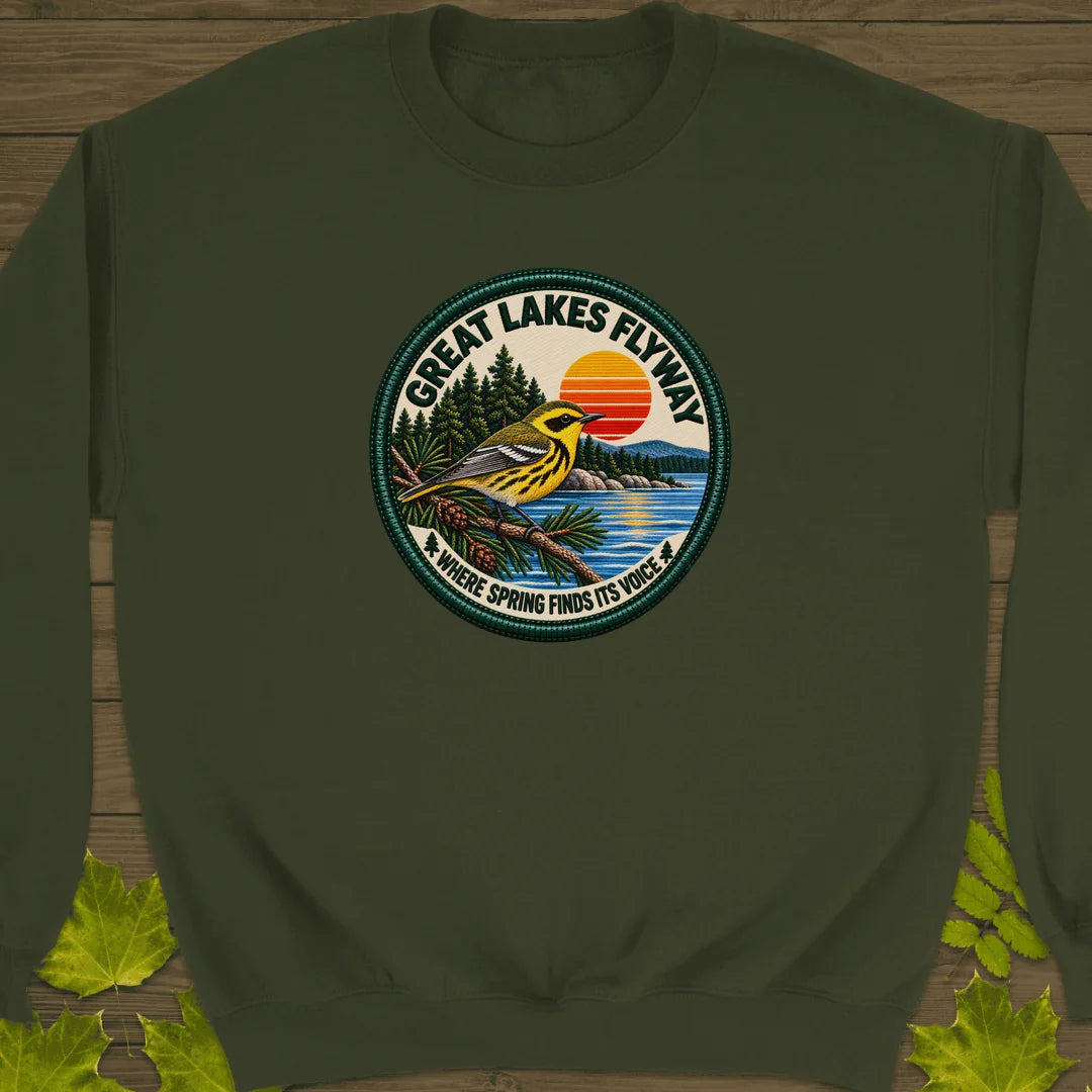 Great Lakes Flyway Sweatshirt in Military Green