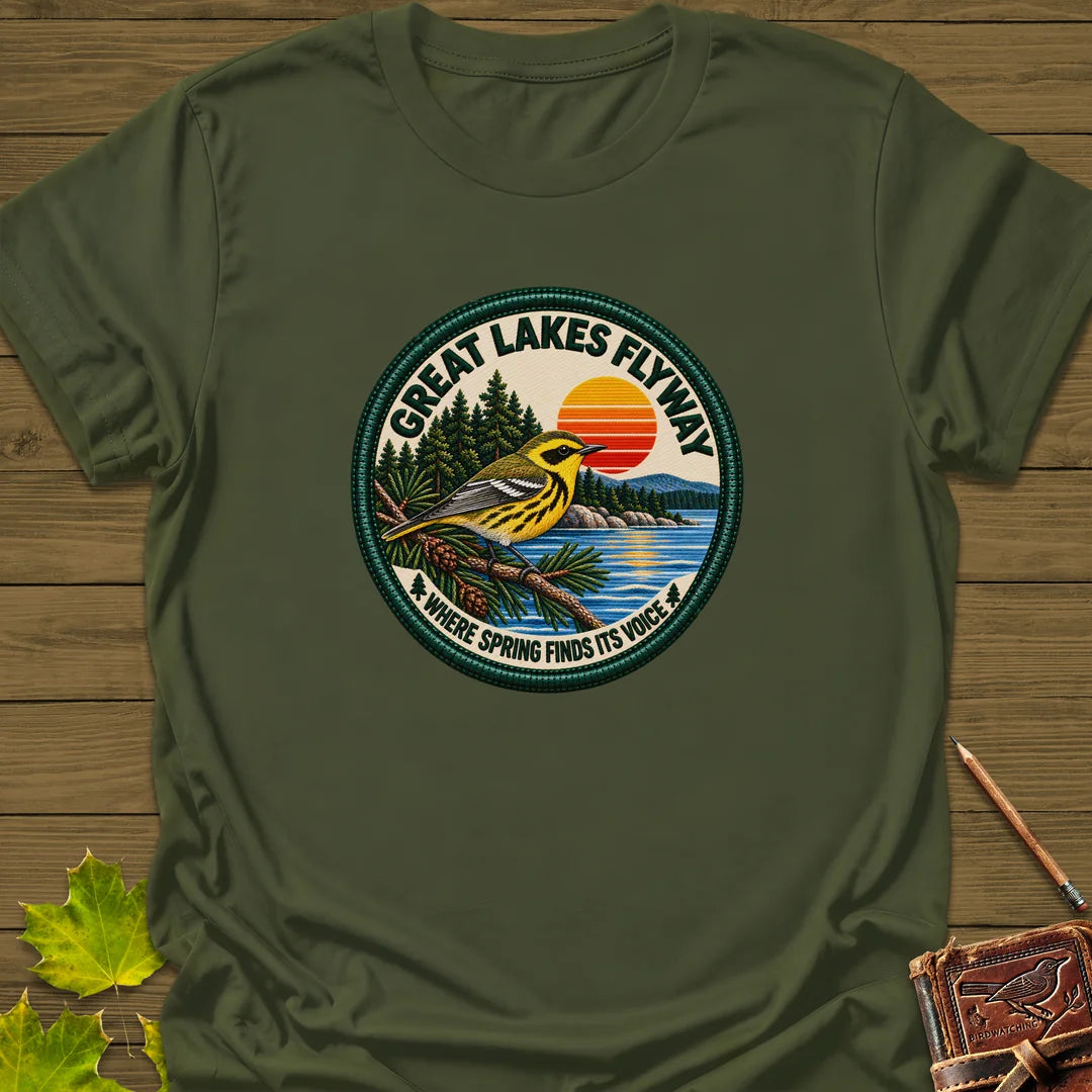 Great Lakes Flyway T-Shirt in Military Green