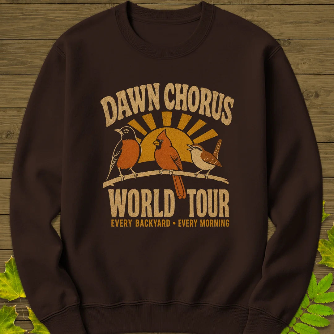 Dawn Chorus Tour Sweatshirt in Dark Chocolate