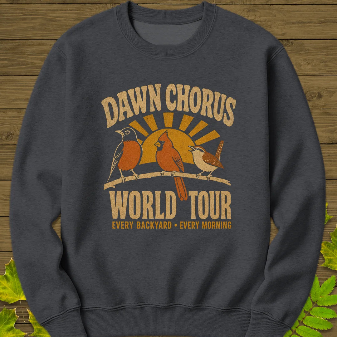 Dawn Chorus Tour Sweatshirt in Dark Heather