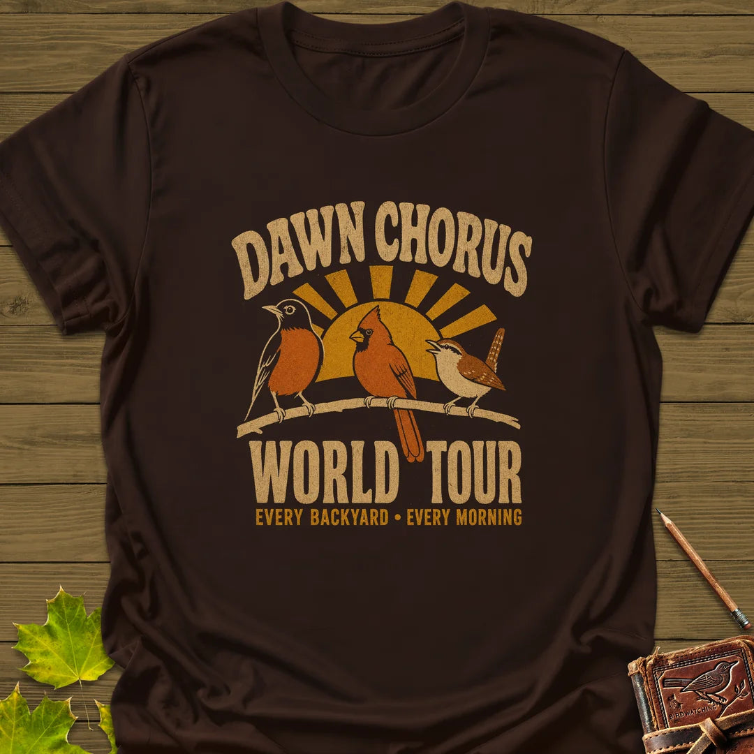 Dawn Chorus Tour T-Shirt in Dark Chocolate