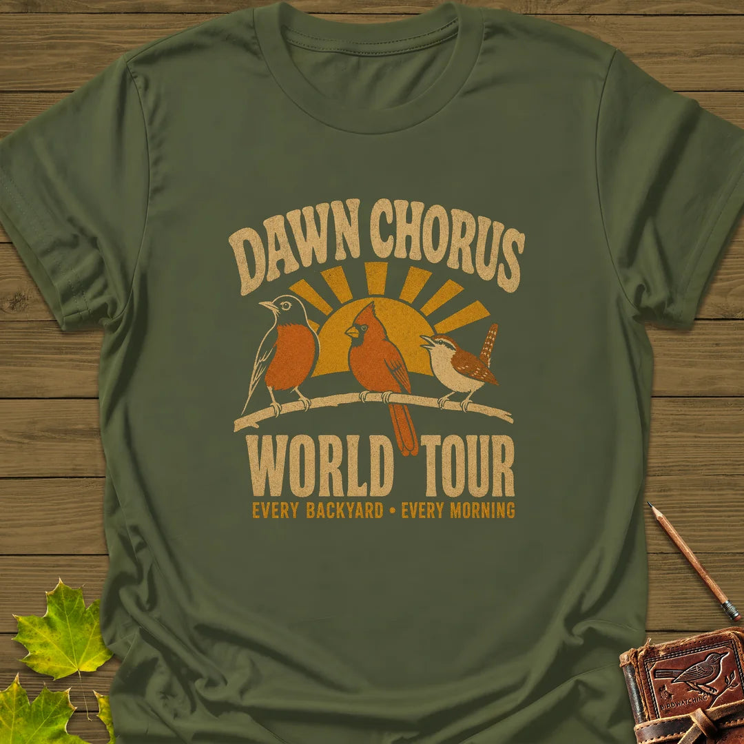 Dawn Chorus Tour T-Shirt in Military Green