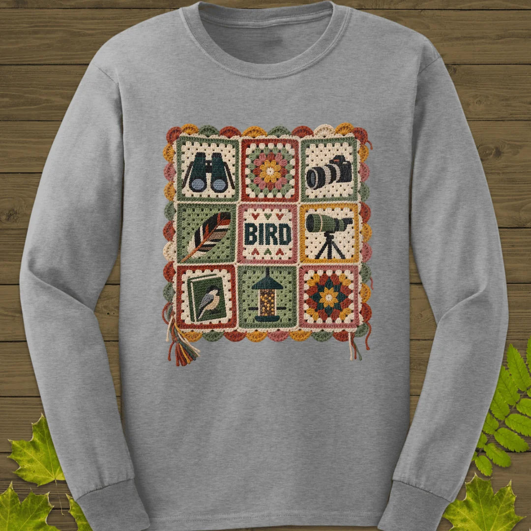 Birder's Sampler Long Sleeve in Sport Grey
