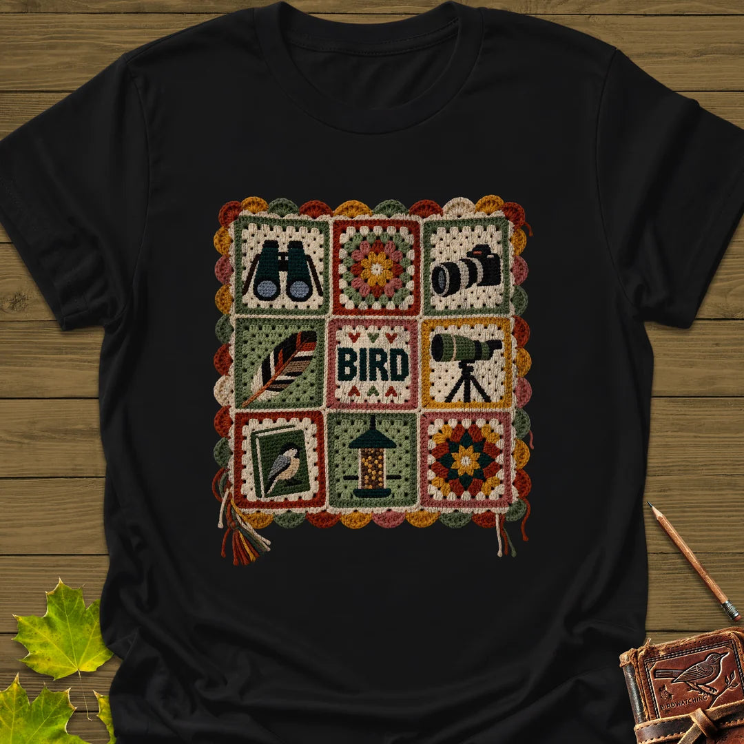Birder's Sampler T-Shirt in Black