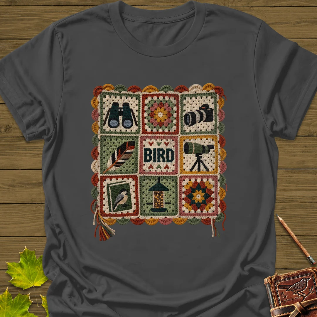 Birder's Sampler T-Shirt in Charcoal