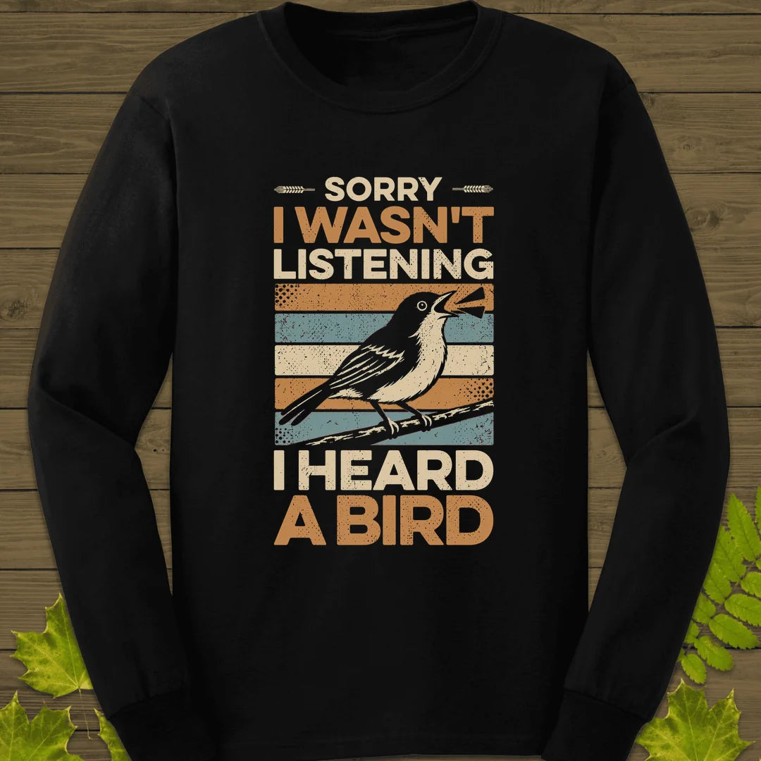 Heard A Bird Long Sleeve in Black